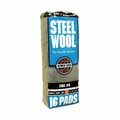 Homax #0 Rhodes American Steel Wool Pad Fine, PK 16 106603-06